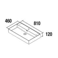 Salgar Waschtisch VENETO 810 PORZELLAN WEIß 810 x 120 x 460 mm Salgar Waschtisch VENETO 810 PORZELLAN WEIß 810 x 120 x 460 mm