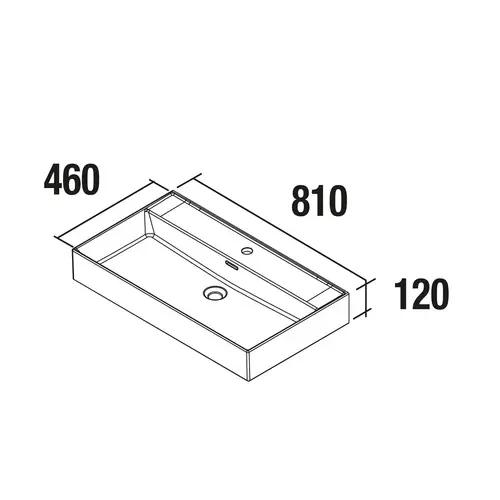 Salgar Waschtisch VENETO 810 PORZELLAN WEIß 810 x 120 x 460 mm Salgar Waschtisch VENETO 810 PORZELLAN WEIß 810 x 120 x 460 mm