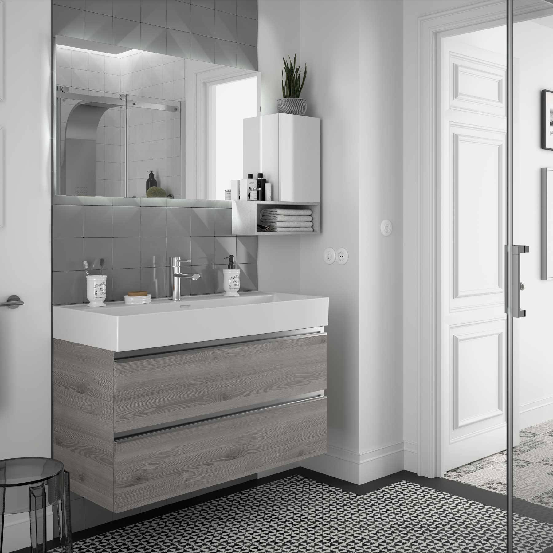 Salgar Waschtisch VENETO 1010 PORZELLAN WEIß 1010 x 120 x 460 mm