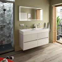 Salgar Waschtisch VENETO 1210 doppelt PORZELLAN WEIß 1210 x 120 x 460 mm Salgar Waschtisch VENETO 1210 doppelt PORZELLAN WEIß 1210 x 120 x 460 mm