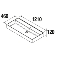 Salgar Waschtisch VENETO 1210 PORZELLAN WEIß 1210 x 120 x 460 mm Salgar Waschtisch VENETO 1210 PORZELLAN WEIß 1210 x 120 x 460 mm
