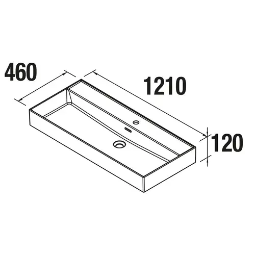 Salgar Waschtisch VENETO 1210 PORZELLAN WEIß 1210 x 120 x 460 mm Salgar Waschtisch VENETO 1210 PORZELLAN WEIß 1210 x 120 x 460 mm