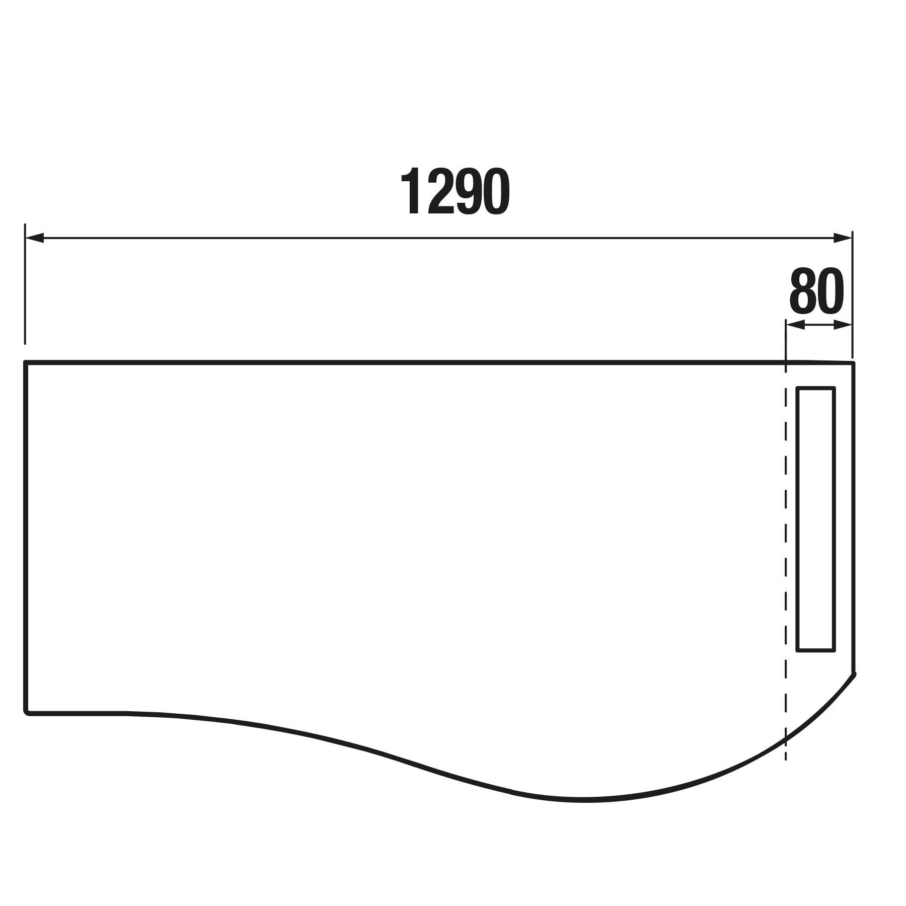 Waschtischplatten MAM 1290 links mit handtuchhalter für Aufsatzbecken mit Handtuchhalter WEIßER MARMOR 1290 x 12 x 510 mm
