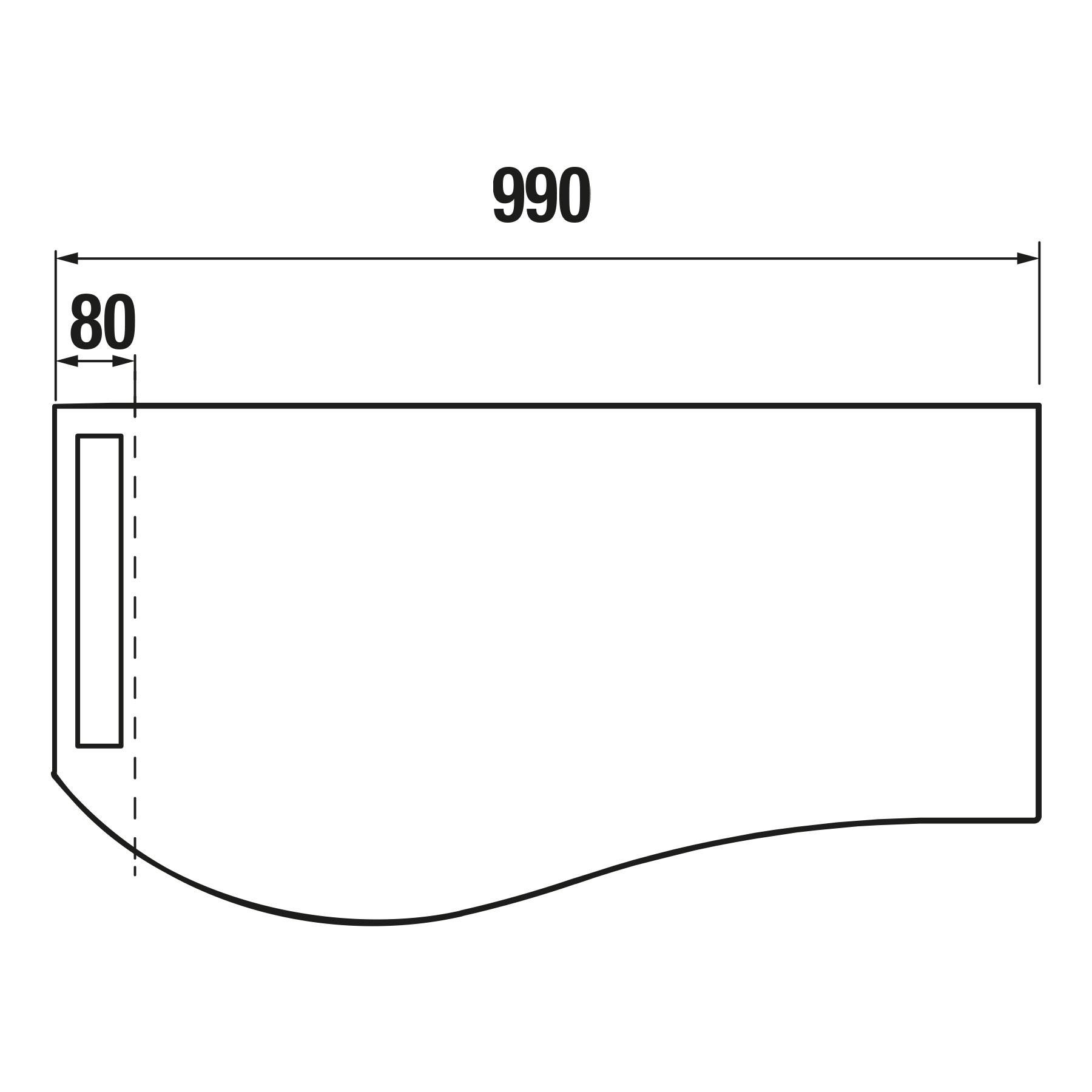 Salgar Waschtischplatten MAM 990 rechts mit handtuchhalter für Aufsatzbecken mit Handtuchhalter WEIßER MARMOR 990 x 12 x 510 mm