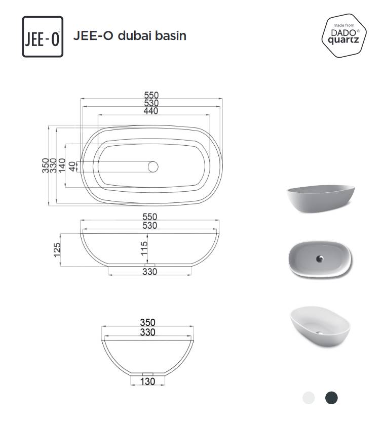 Aufsatzwaschtisch DUBAI JEE-O