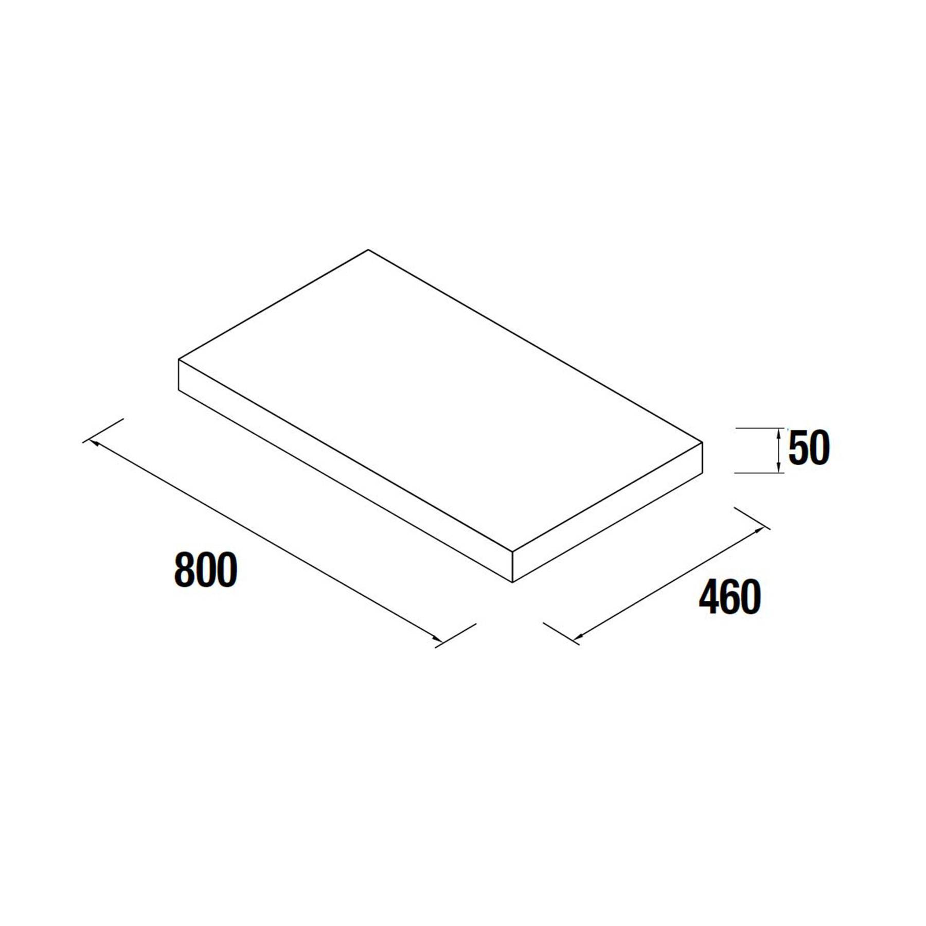 Waschtischplatte 800 Kohlenschwarz 50mm