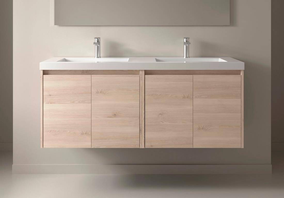 Salgar Noja Unterschrank 1400 4 Türen + Waschbecken Nature