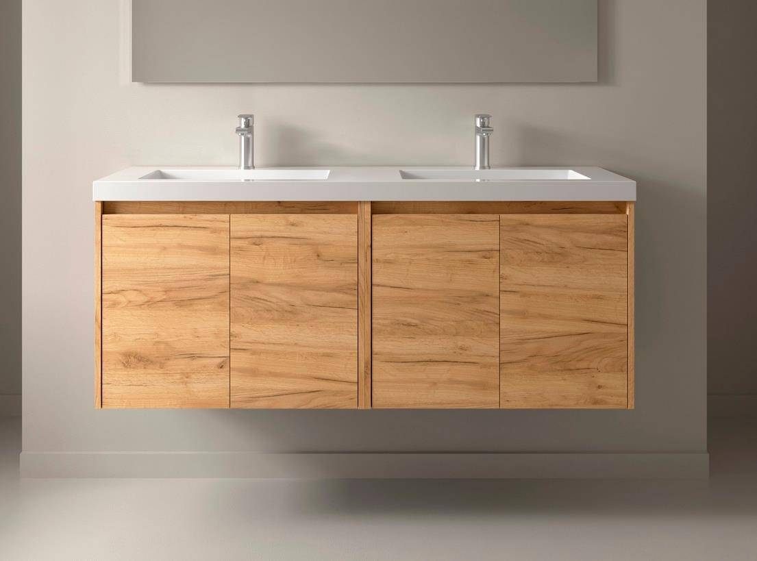Salgar Noja Unterschrank 1400 4 Türen + Waschbecken Eiche Afrika
