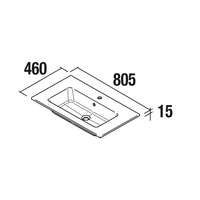 Salgar Waschtisch VILNA 805 ohne Siphon und Clickerabfluss MINERALSOLID MATT 805 x 460 x 15 mm Salgar Waschtisch VILNA 805 ohne Siphon und Clickerabfluss MINERALSOLID MATT 805 x 460 x 15 mm