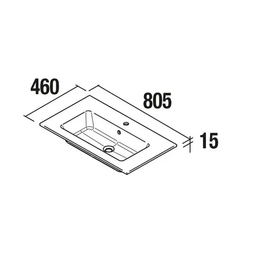 Salgar Waschtisch VILNA 805 ohne Siphon und Clickerabfluss MINERALSOLID MATT 805 x 460 x 15 mm Salgar Waschtisch VILNA 805 ohne Siphon und Clickerabfluss MINERALSOLID MATT 805 x 460 x 15 mm