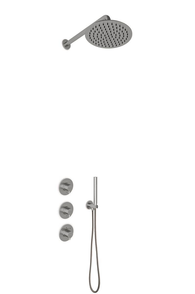 JEE-O slimline Brausekombination 02 Edelstahl gebürstet