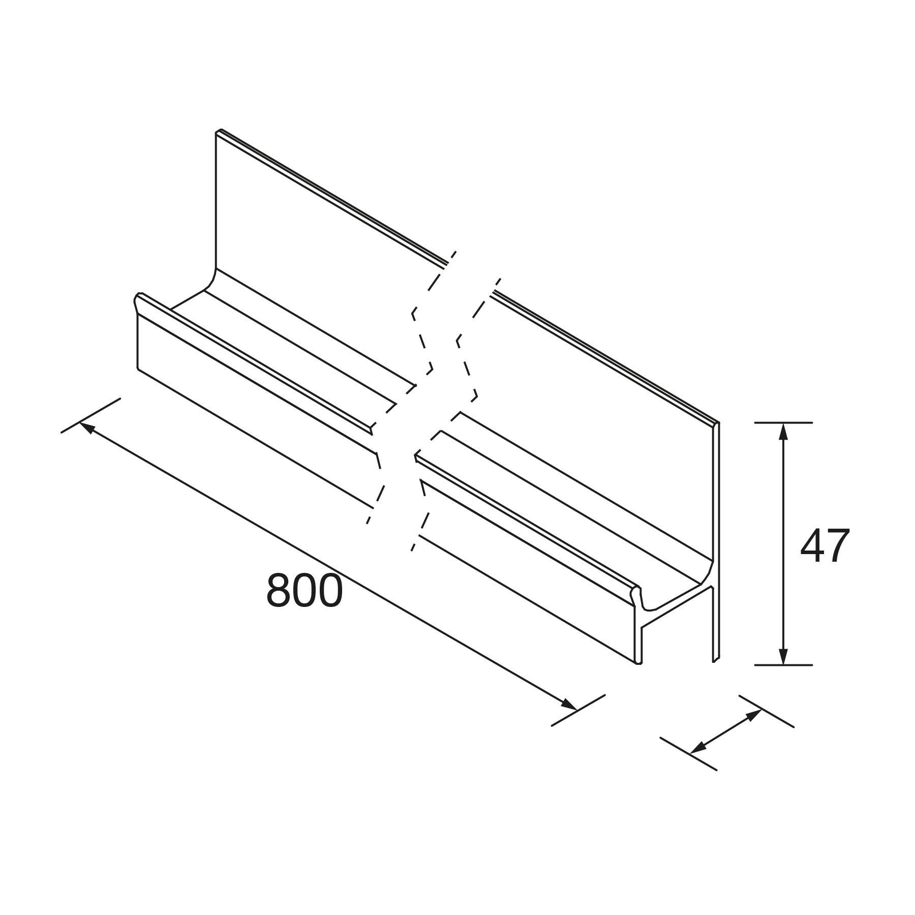 Salgar Griff SPIRIT 800 MATT BLACK