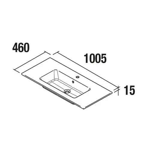 Salgar Waschtisch VILNA 1005 ohne Siphon und Clickerabfluss MINERALSOLID MATT 1005 x 460 x 15 mm Salgar Waschtisch VILNA 1005 ohne Siphon und Clickerabfluss MINERALSOLID MATT 1005 x 460 x 15 mm