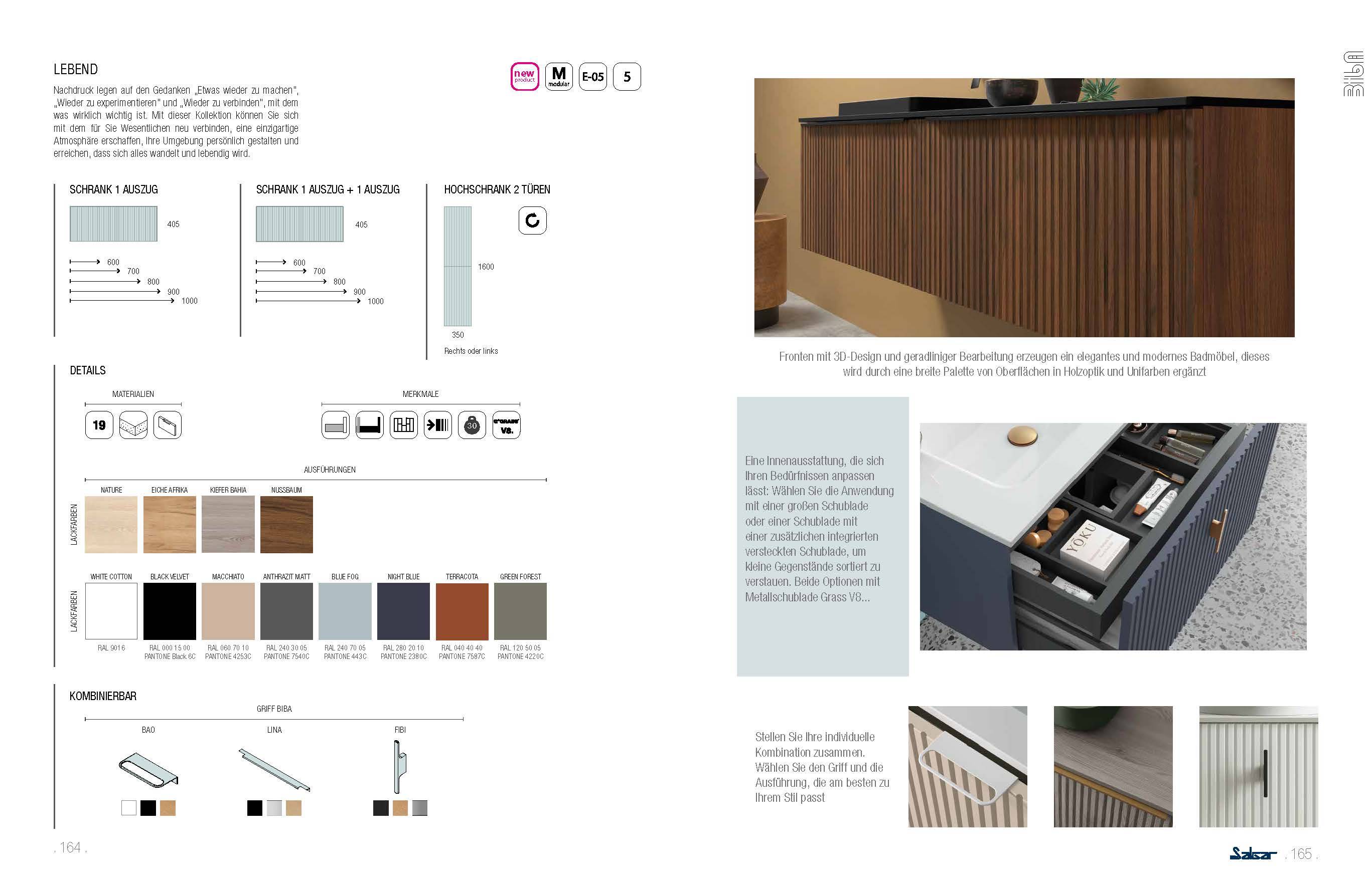 Salgar Hochschrank BIBA 2 Türen WHITE COTTON