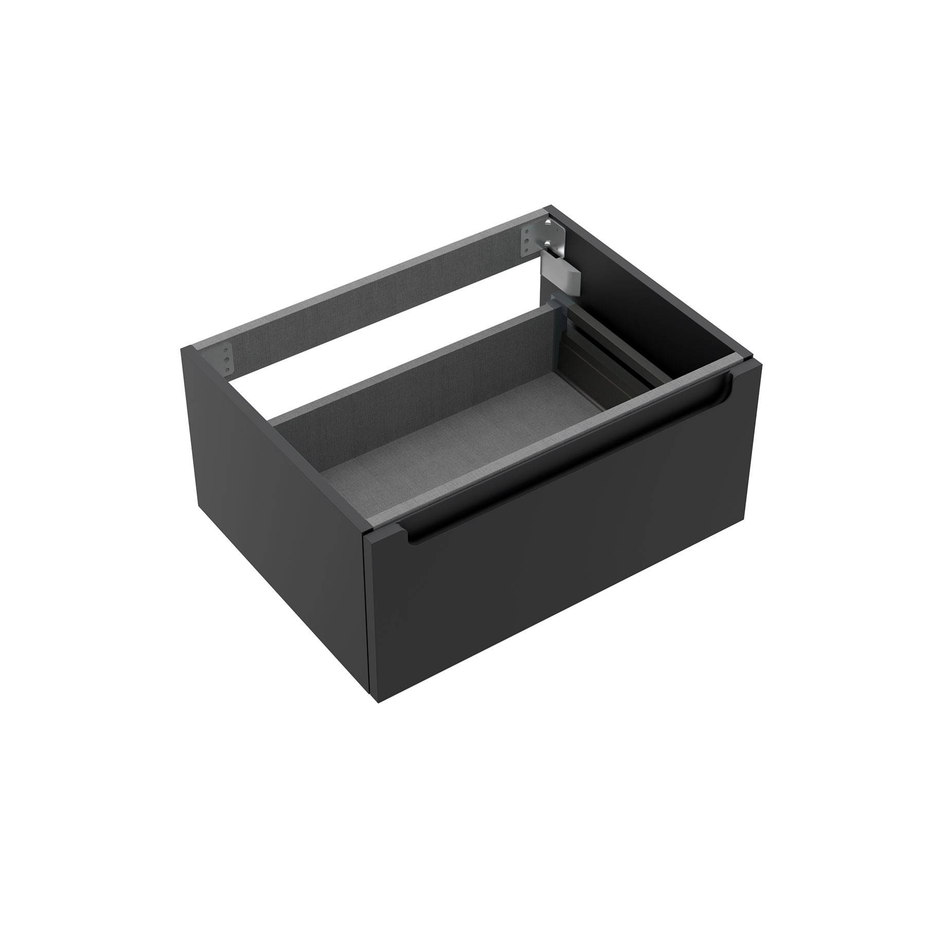 Salgar Waschtischunterschrank MONTERREY 600 1 Metallschublade mit Softeinzug ANTHRAZITGRAU MATT 598 x 270 x 450 mm