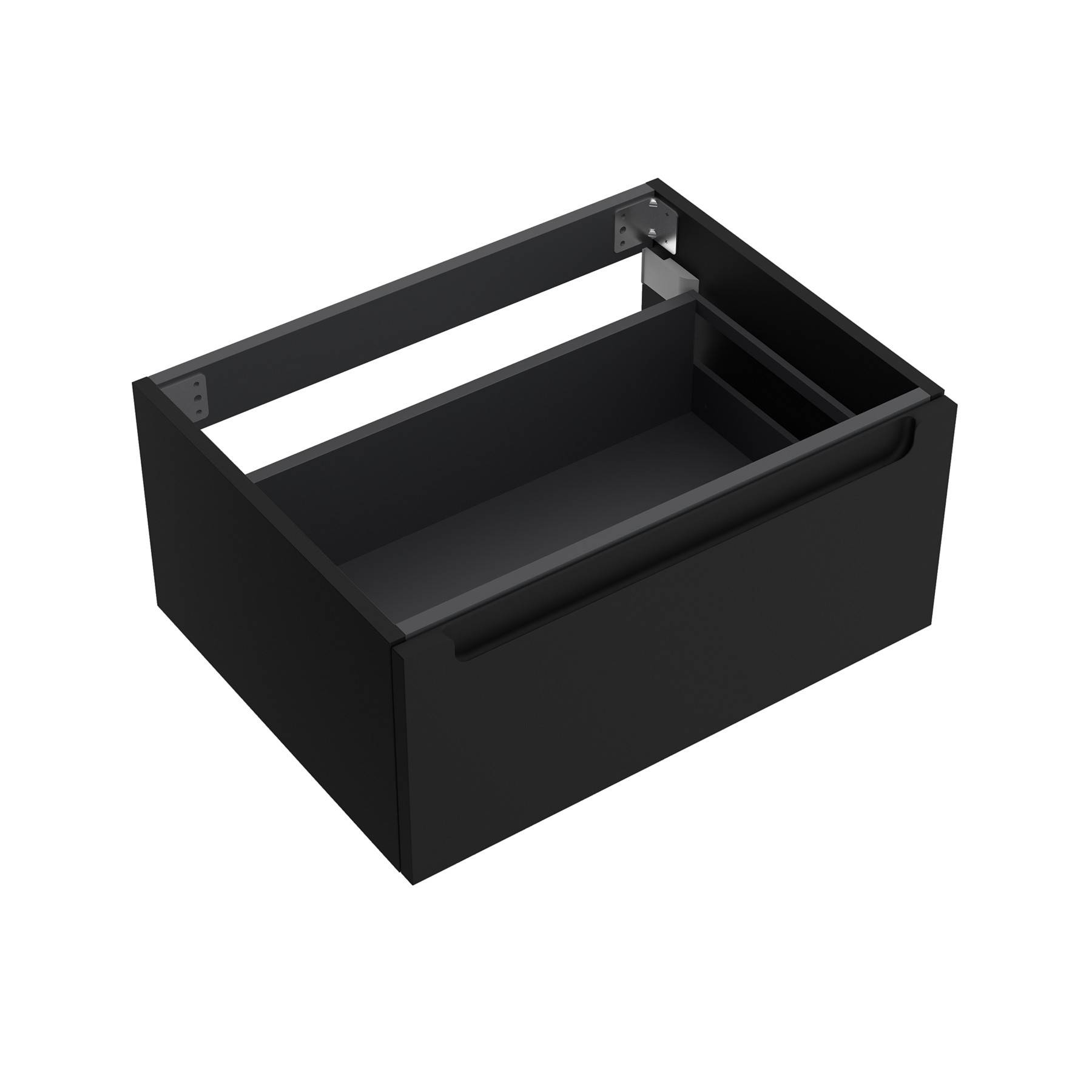 Salgar Waschtischunterschrank MONTERREY 800 1 Metallschublade mit Softeinzug BLACK VELVET 797 x 270 x 450 mm