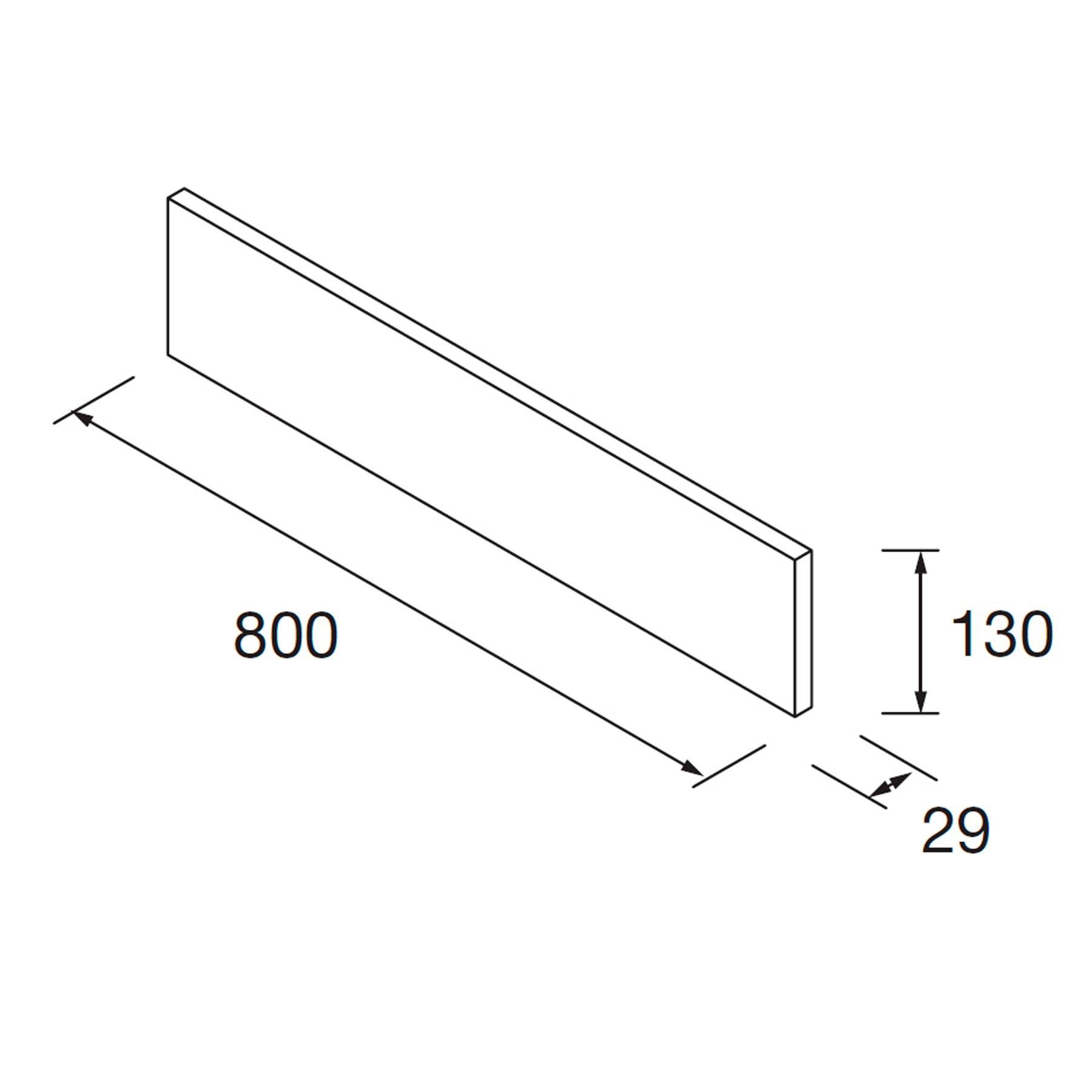 Salgar Frontseite aus Holz LLOYD EICHE AFRIKA 800x130x29mm