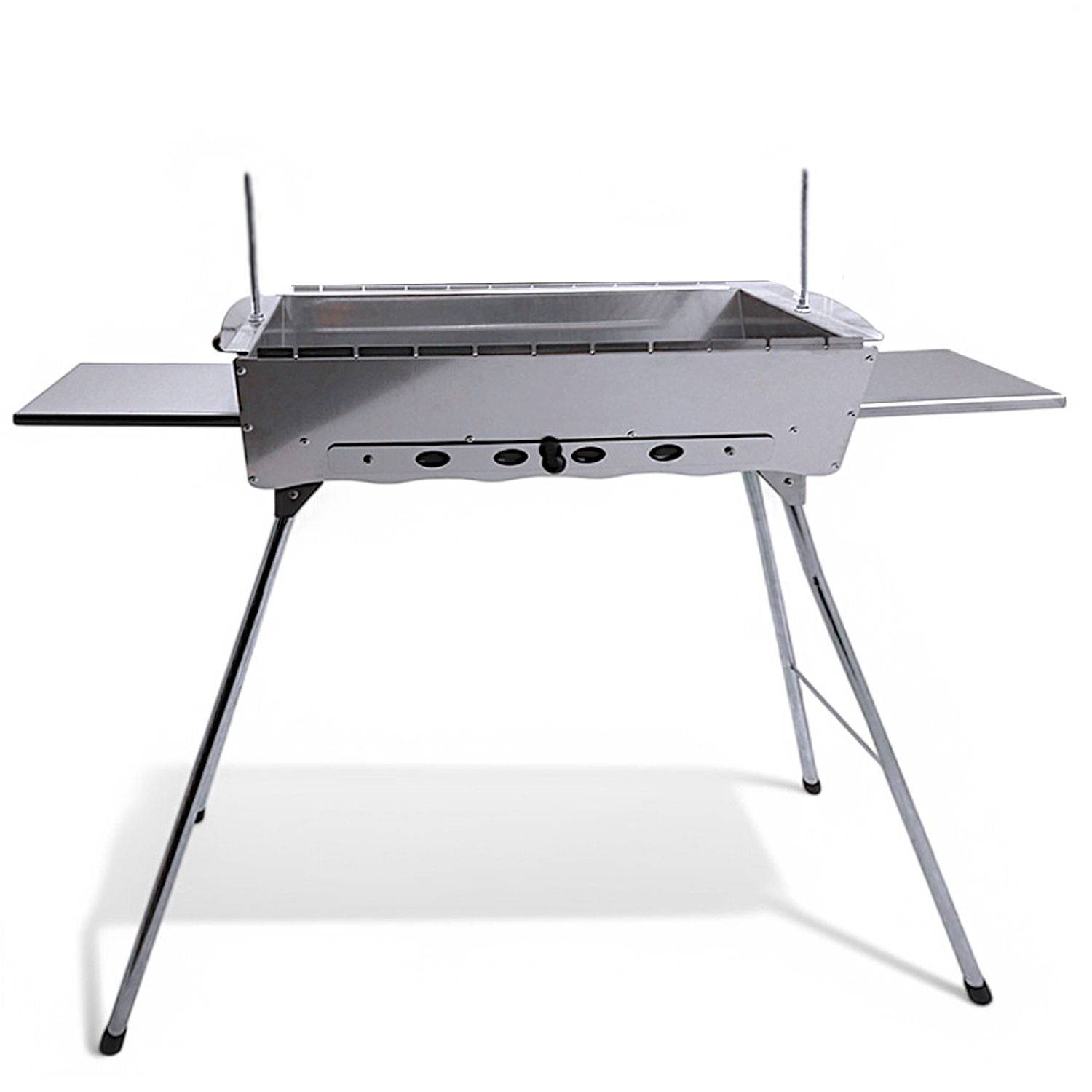 Mangal Edelstahl Astana 2mm rostfrei Schaschlik Grill Rost verstellbar