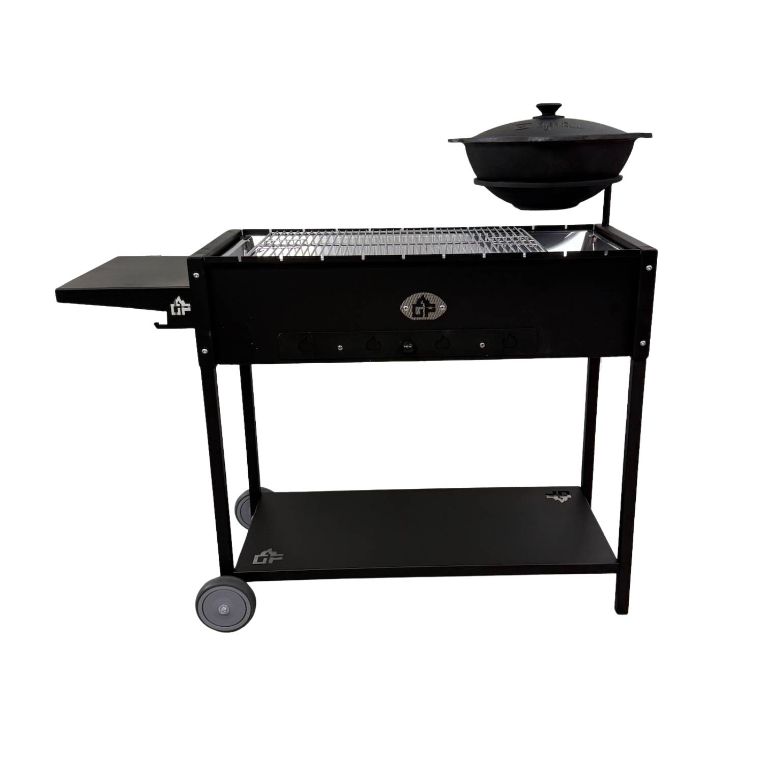 Mangal Set Batyr 80 Schaschlikgrill 80cm mit Grillrost Kasan 8L
