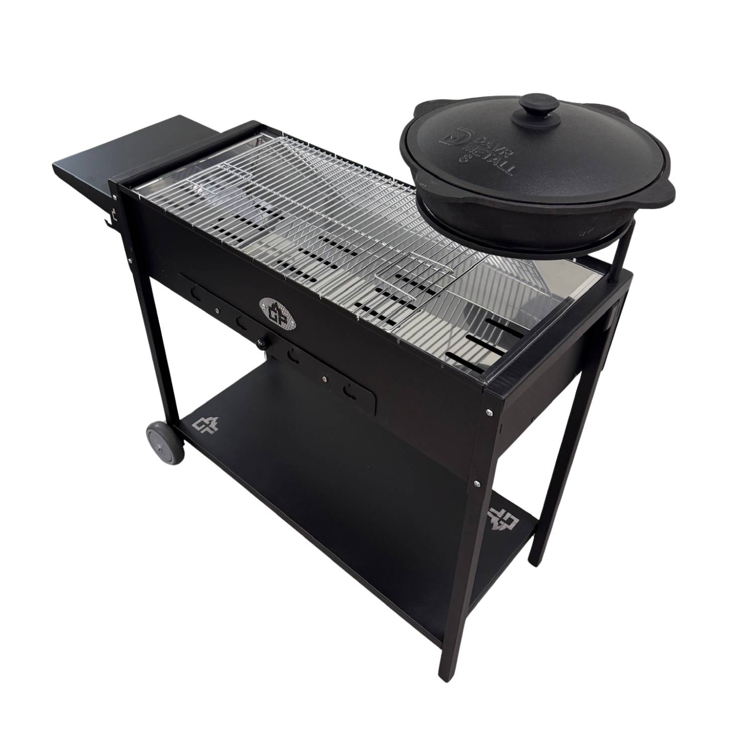 Mangal Set Batyr 80 Schaschlikgrill 80cm mit Grillrost Kasan 8L
