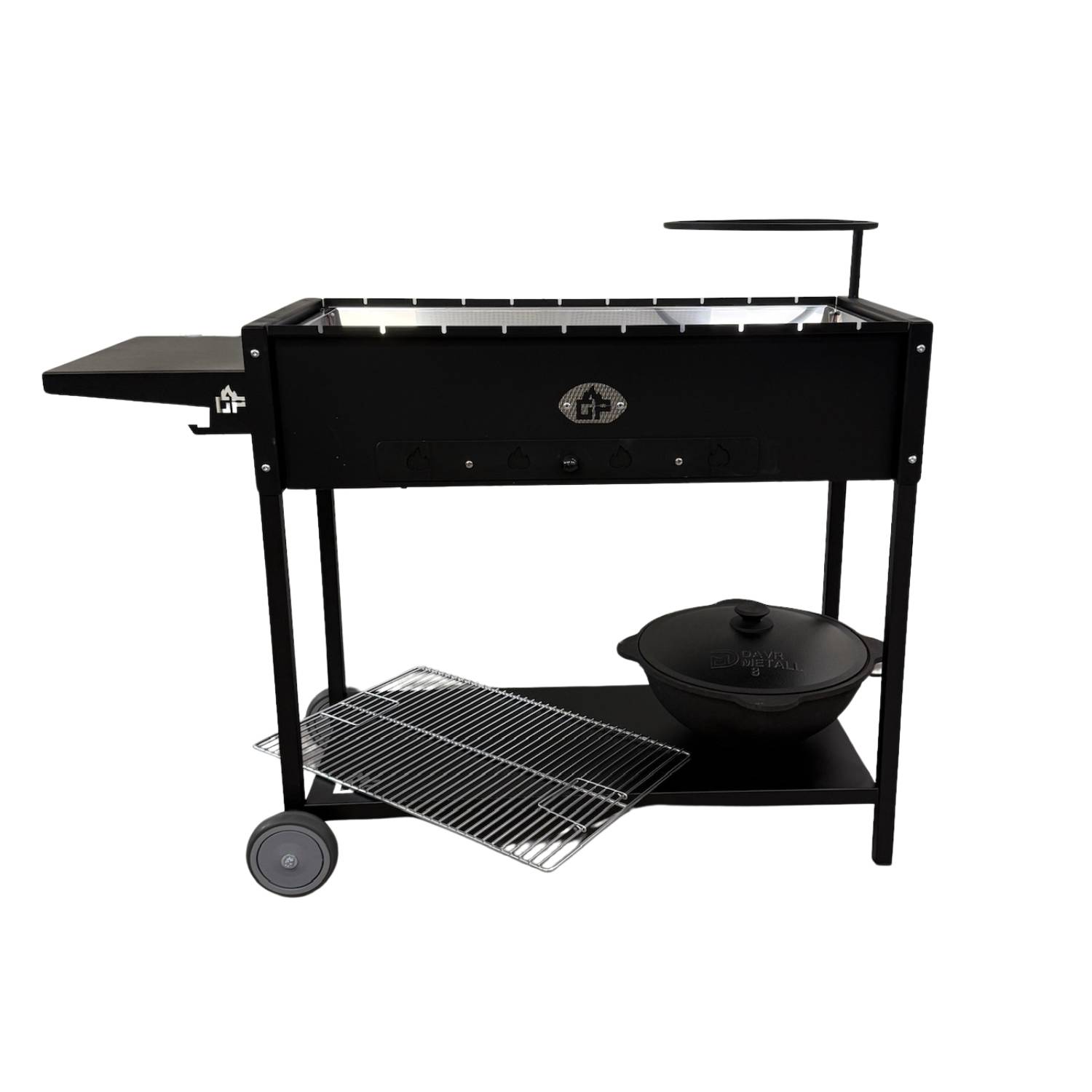 Mangal Set Batyr 80 Schaschlikgrill 80cm mit Grillrost Kasan 8L