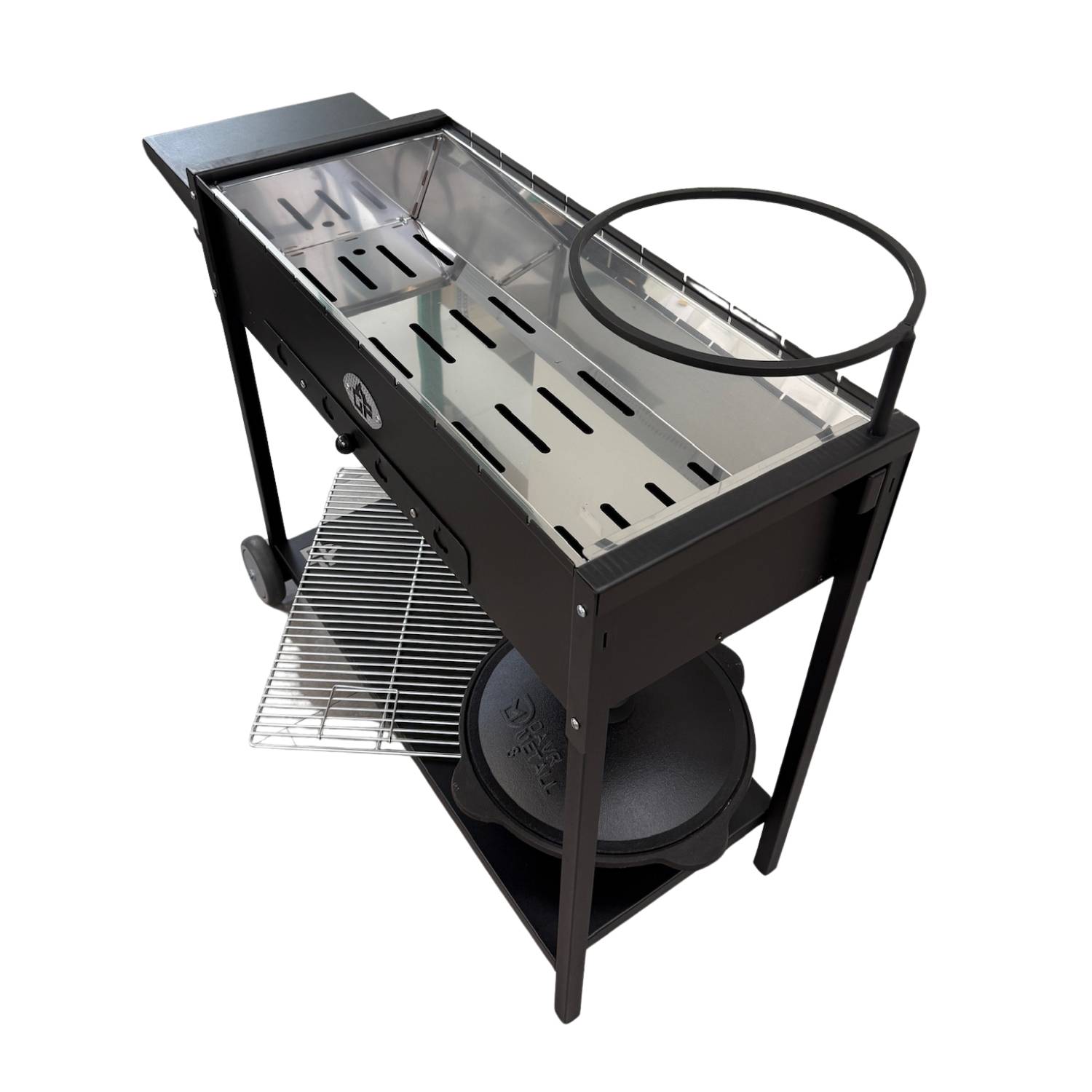 Mangal Set Batyr 80 Schaschlikgrill 80cm mit Grillrost Kasan 8L
