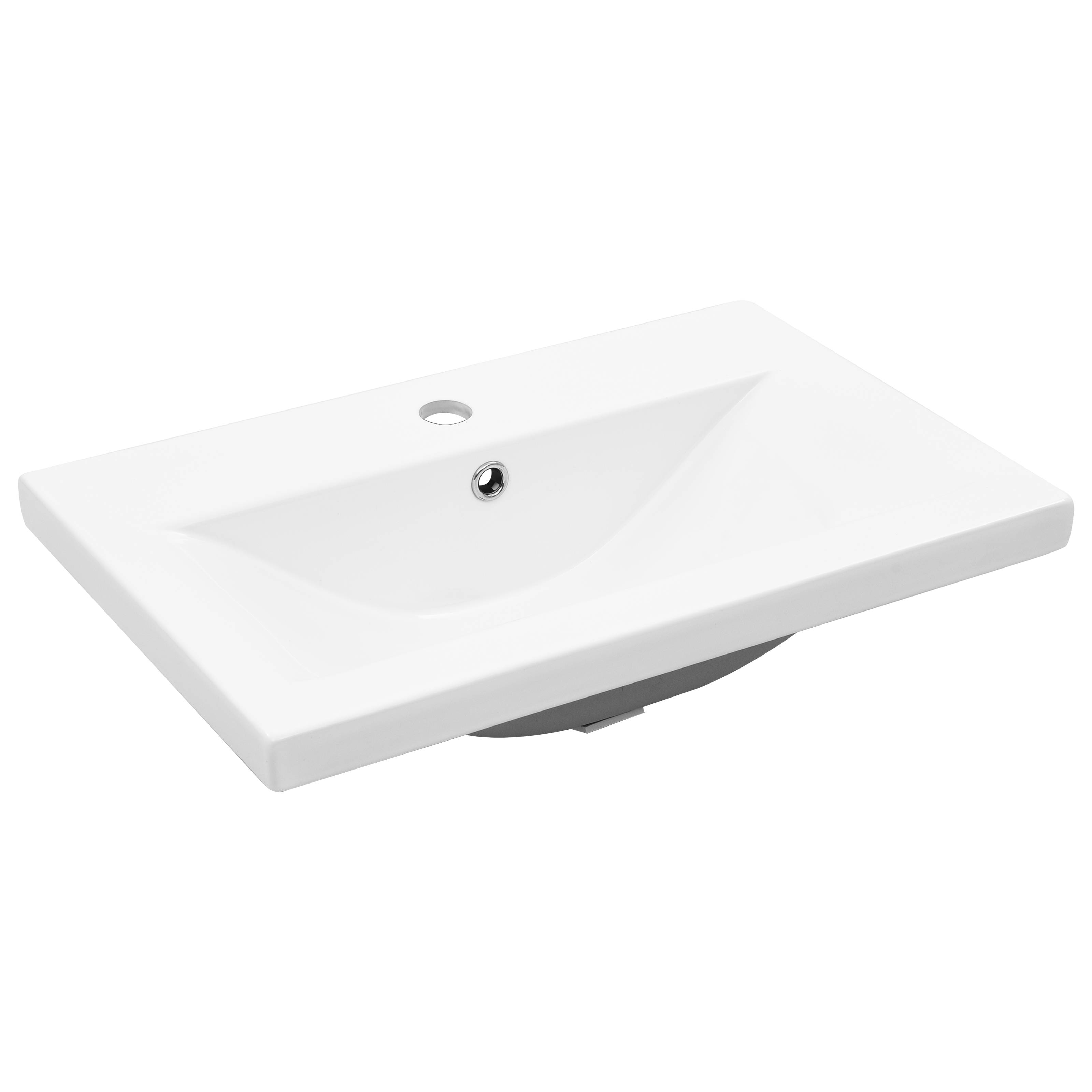 vidaXL Waschbecken Schrank mit integriertem Waschbecken Schwarze Eiche Spanplatte