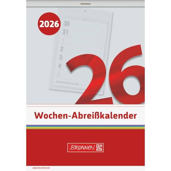 Wochenabreißkalender 10,5x14,6cm 2026