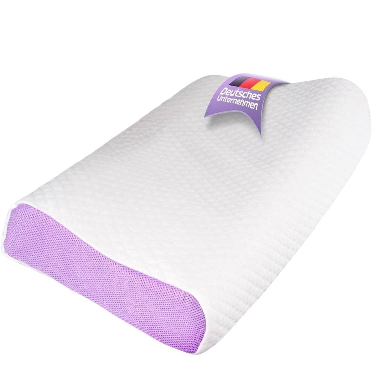 Ergonomisches Kopfkissen 62 x 35 cm aus TPE gegen Nackenschmerzen für Seitenschläfer und Rückenschläfer