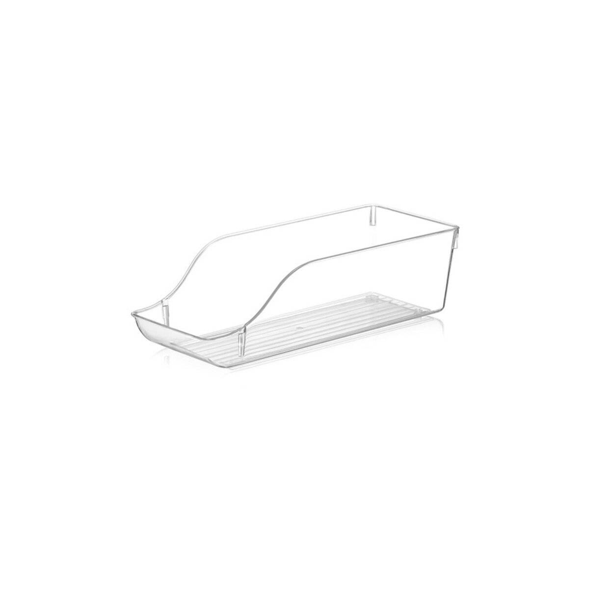 1 Stück Kühlschrank Organizer 15 x 10 cm, offenes Design in Transparent
