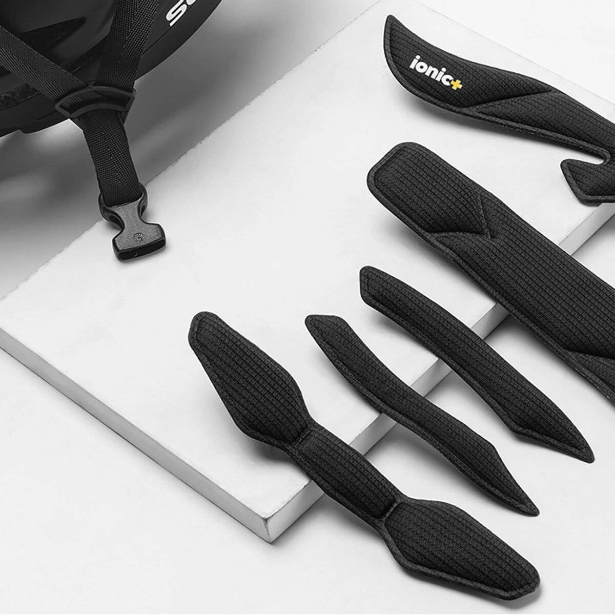 Rockbros Fahrradhelm mit Visier, abnehmbarer UV-Schutzbrille, Unisex – Schwarz/Braun