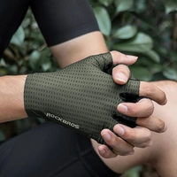 Rockbros Atmungsaktive Kurzfinger-Fahrradhandschuhe Grün XL Rockbros Atmungsaktive Kurzfinger-Fahrradhandschuhe Grün XL