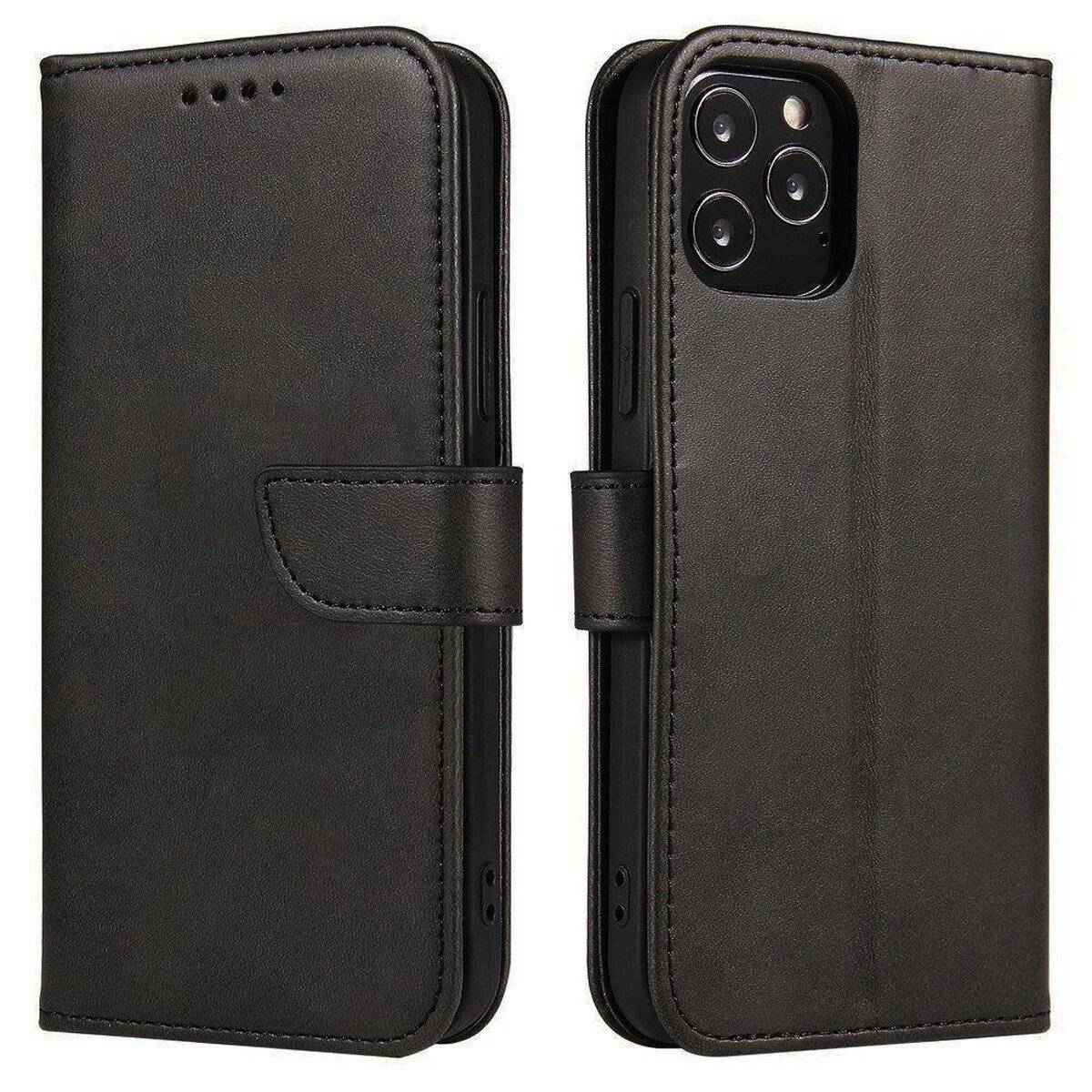 Premium Magnet Case Buch Tasche aufklappbare Hülle Standfunktion kompatibel mit Samsung Galaxy S25 Edge Schwarz