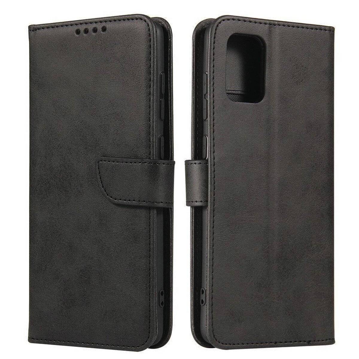 Premium Magnet Case Buch Tasche aufklappbare Hülle Standfunktion kompatibel mit Samsung Galaxy S25 Edge Schwarz