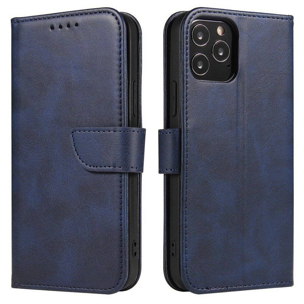 Magnet Case Buch Tasche aufklappbare Hülle Standfunktion kompatibel mit iPhone 16e (SE 4 2025) Blau
