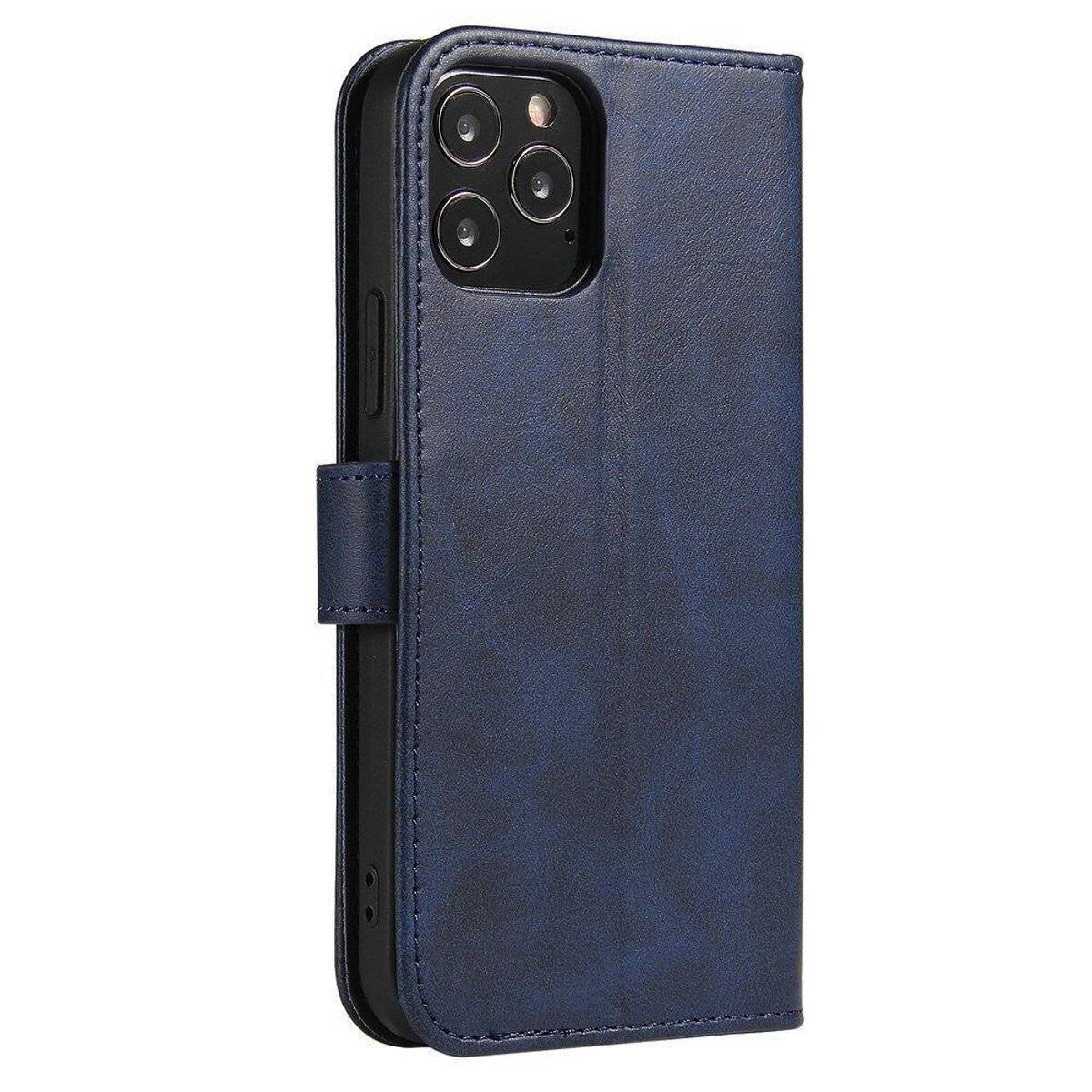 Magnet Case Buch Tasche aufklappbare Hülle Standfunktion kompatibel mit iPhone 16e (SE 4 2025) Blau