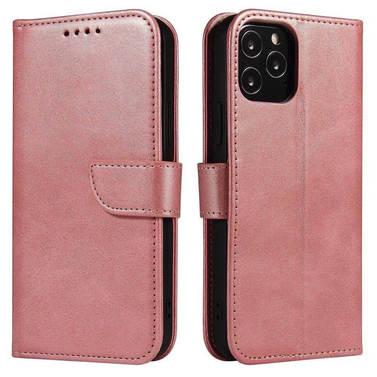 Premium Magnet Case Buch Tasche aufklappbare Hülle Standfunktion kompatibel mit Samsung Galaxy S25 Edge Rosa