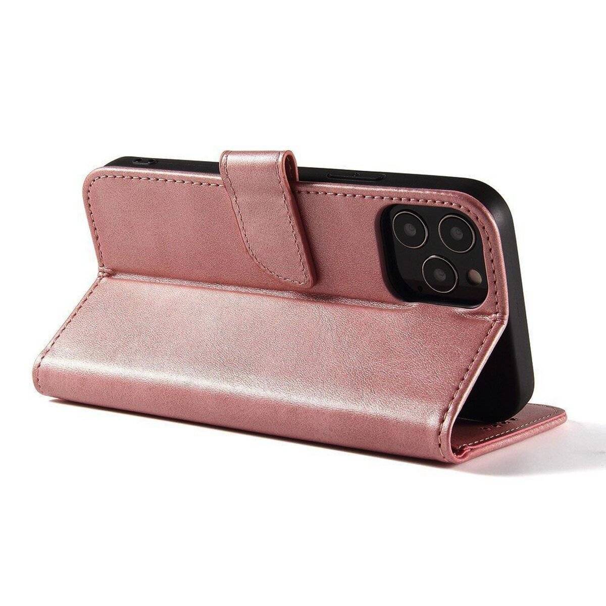 Premium Magnet Case Buch Tasche aufklappbare Hülle Standfunktion kompatibel mit Samsung Galaxy S25 Edge Rosa