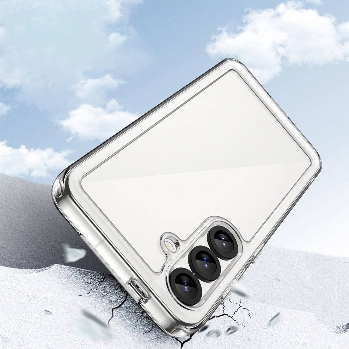Outer Space Case Bumper Hülle kompatibel mit Samsung Galaxy S25 Edge Transparent