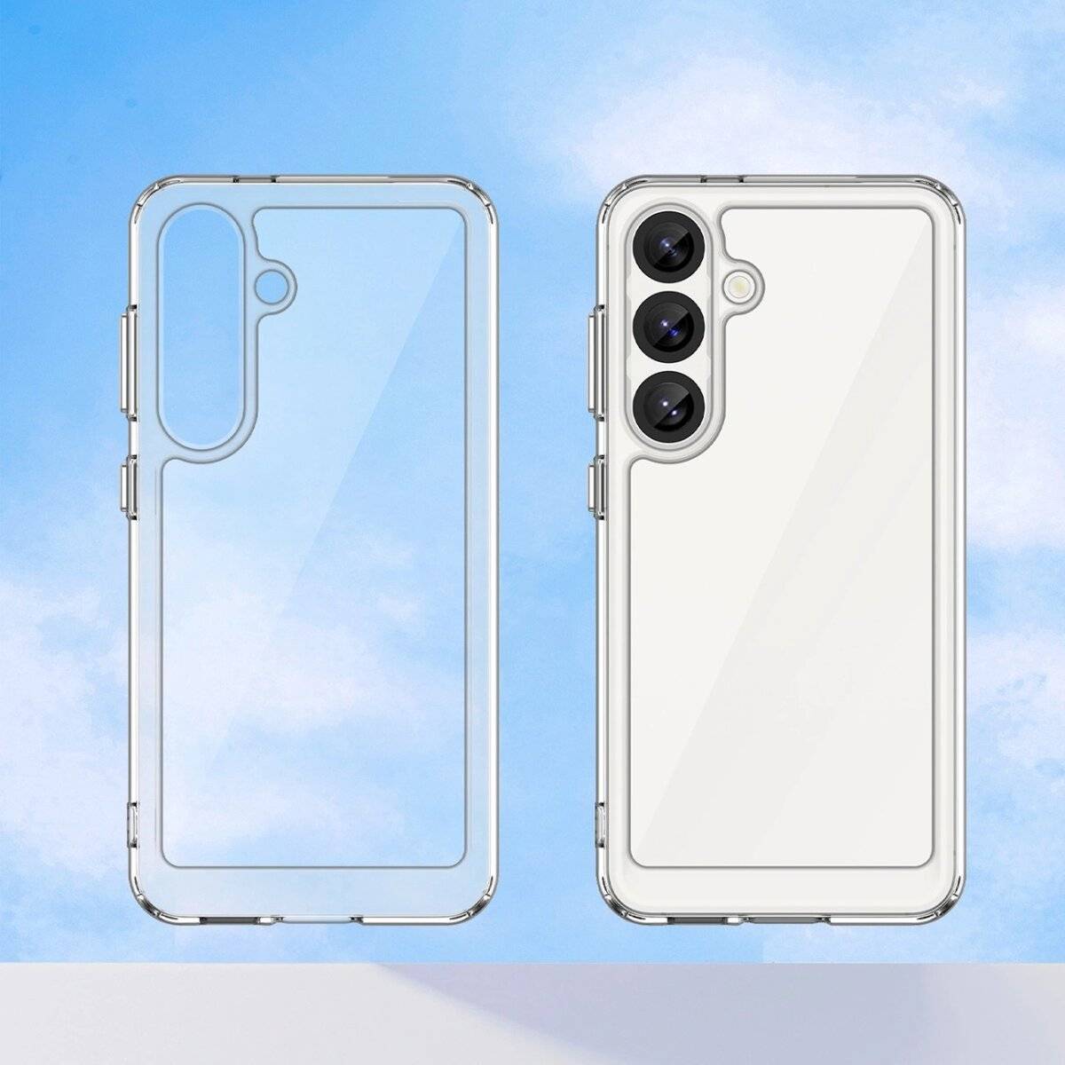 Outer Space Case Bumper Hülle kompatibel mit Samsung Galaxy S25 Edge Transparent
