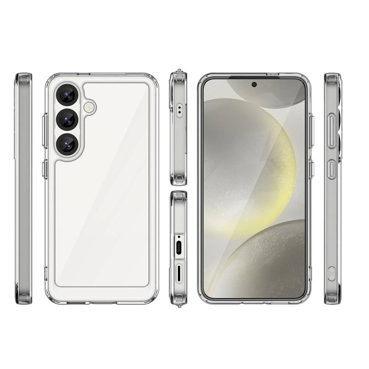 Outer Space Case Bumper Hülle kompatibel mit Samsung Galaxy S25 Edge Transparent