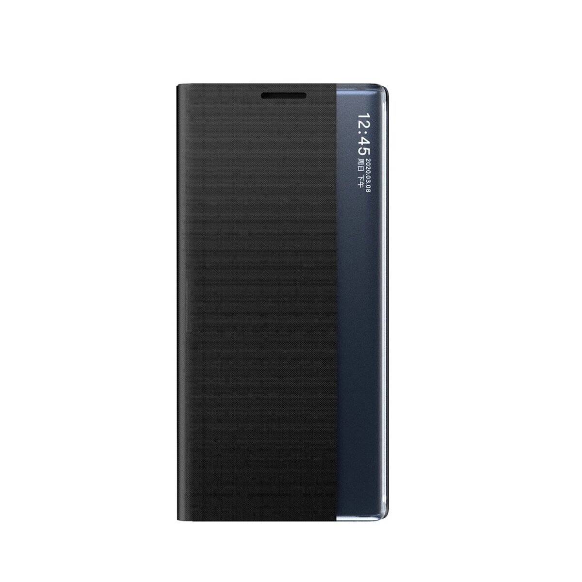 Sleep Case Handyhülle mit Standfunktion und Magnetverschluss kompatibel mit Samsung Galaxy S25 Edge Schwarz