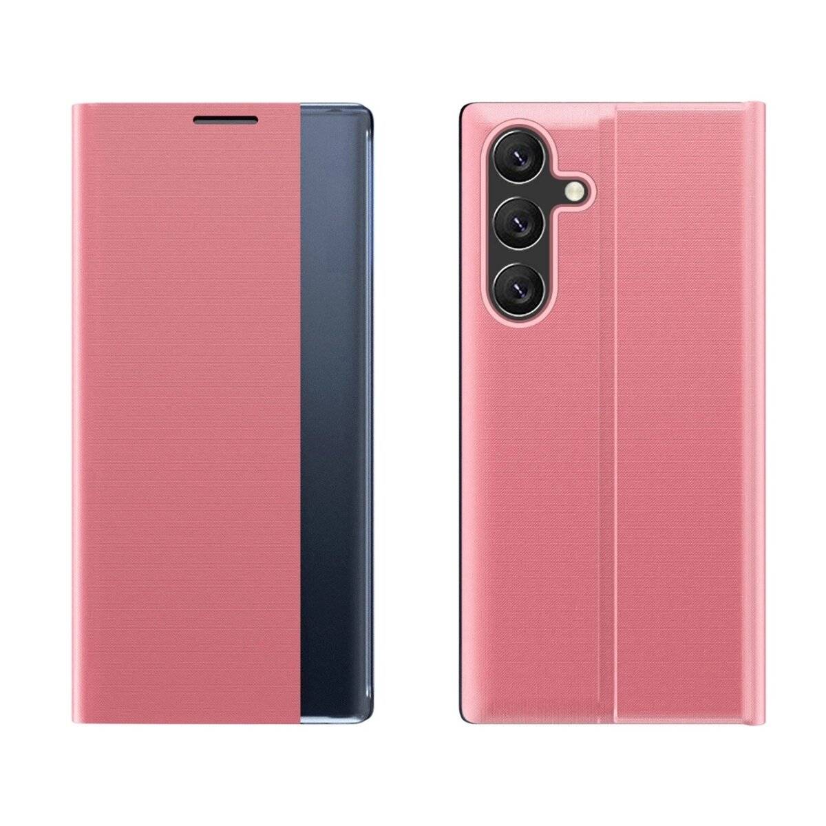 Sleep Case Handyhülle mit Standfunktion und Magnetverschluss kompatibel mit Samsung Galaxy S25 Edge Rosa