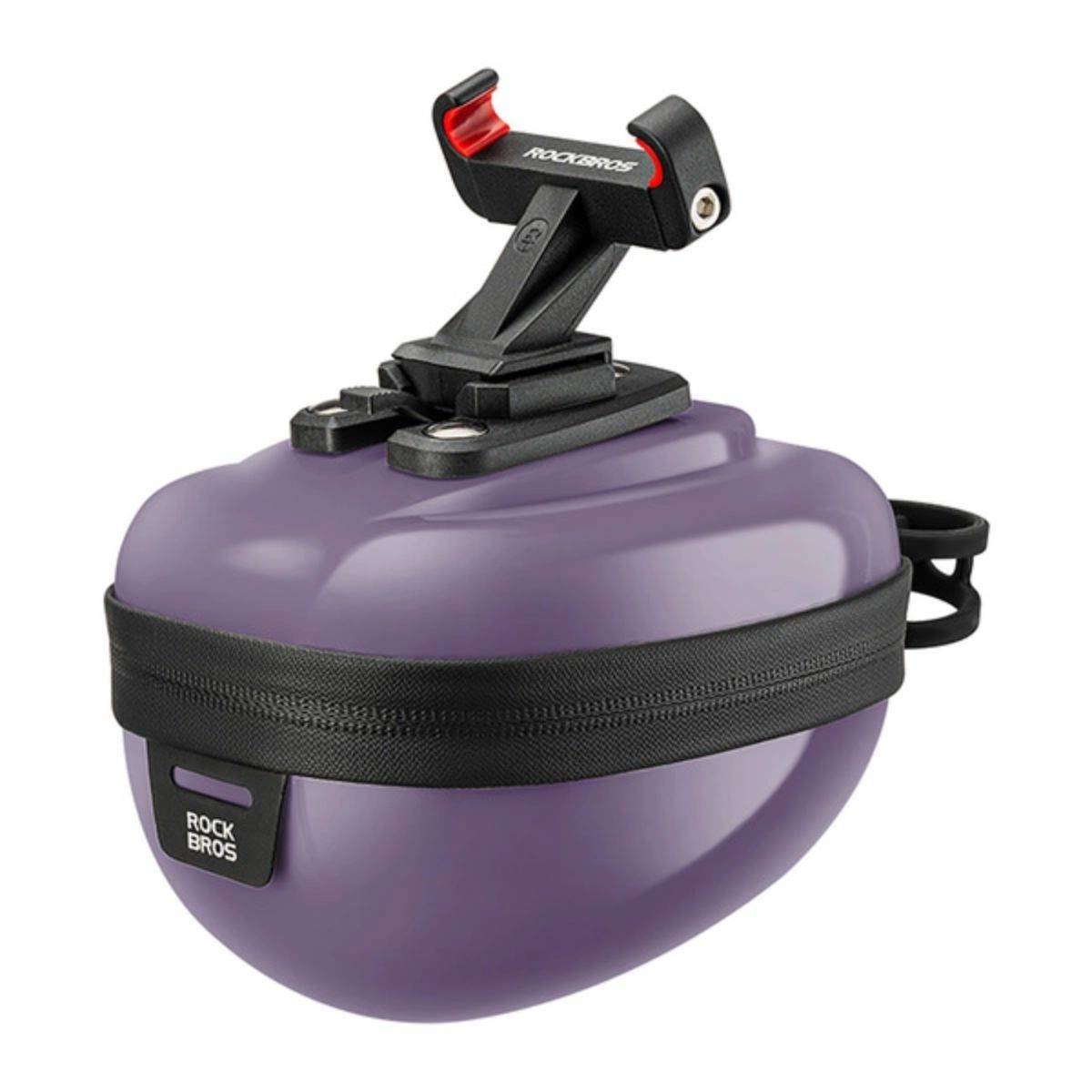 Rockbros Hartschalen-Satteltasche, starr, kompakt, 0,4 l Lila