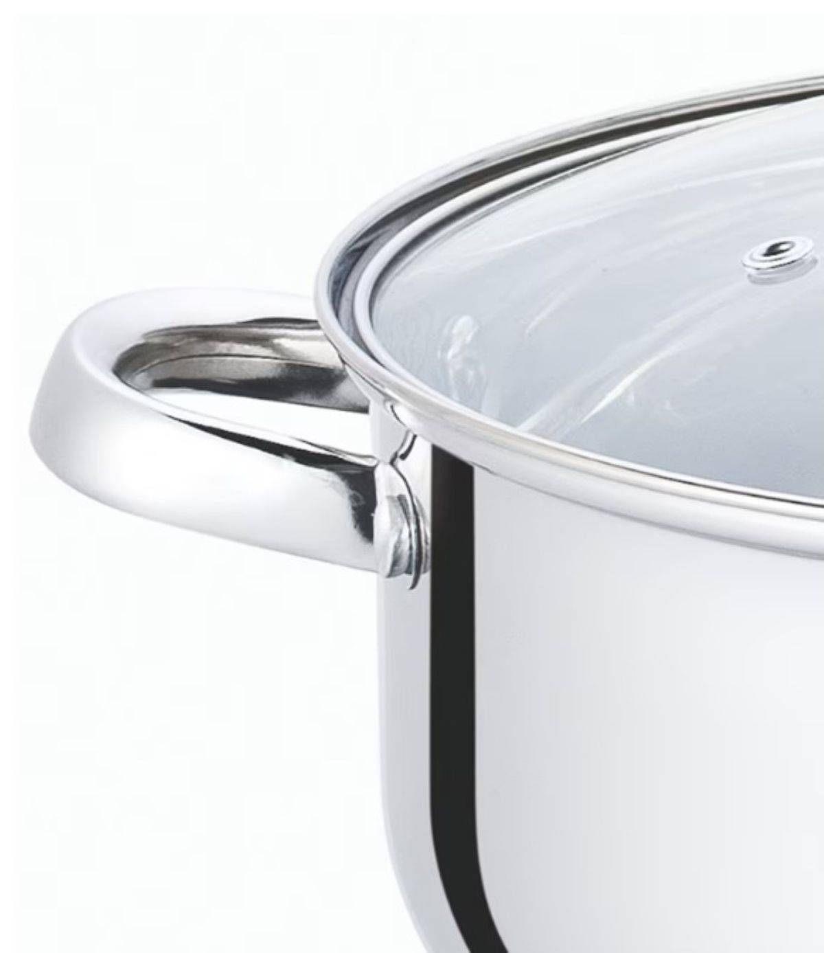 Kochtopf mit Glasdeckel geeignet für alle Herdarten, aus hochwertigem Edelstahl Ø 18 x 11,5 cm