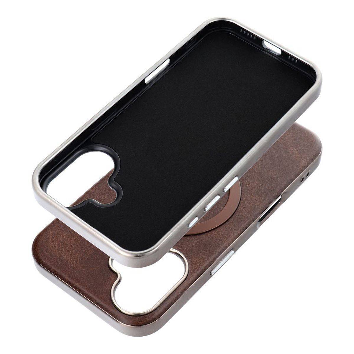 Smartphonehülle Bumper Handyhülle kompatibel mit iPhone 15 Pro Max Braun