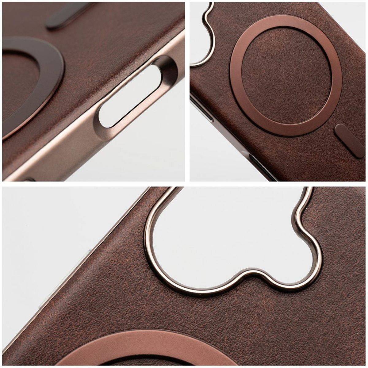 Smartphonehülle Bumper Handyhülle kompatibel mit iPhone 15 Pro Max Braun