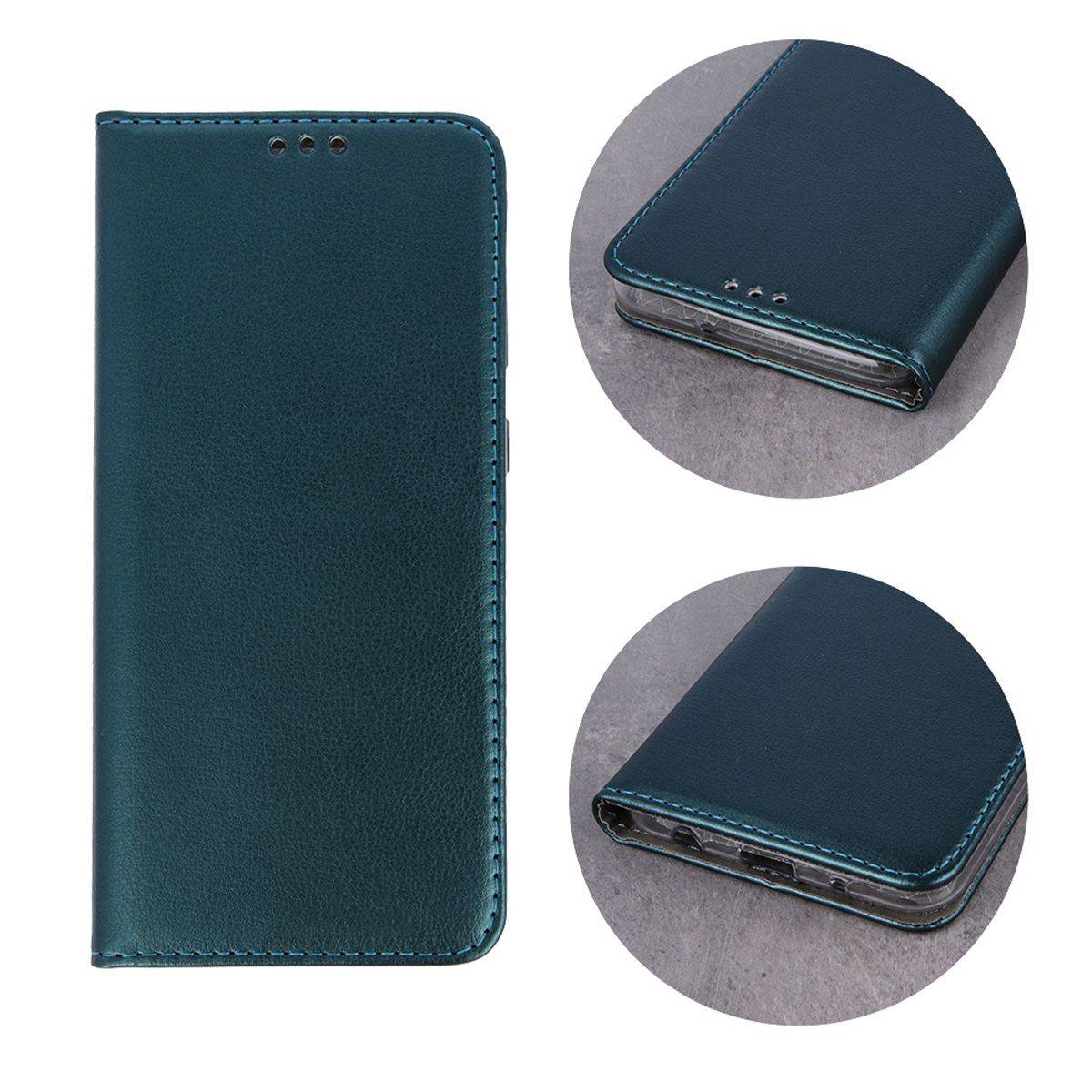 Smart Magnetic Handyhülle Smartphone Magnetische Klapphülle mit Kartenfach kompatible mit Xiaomi 14T Pro Dunkelgrün