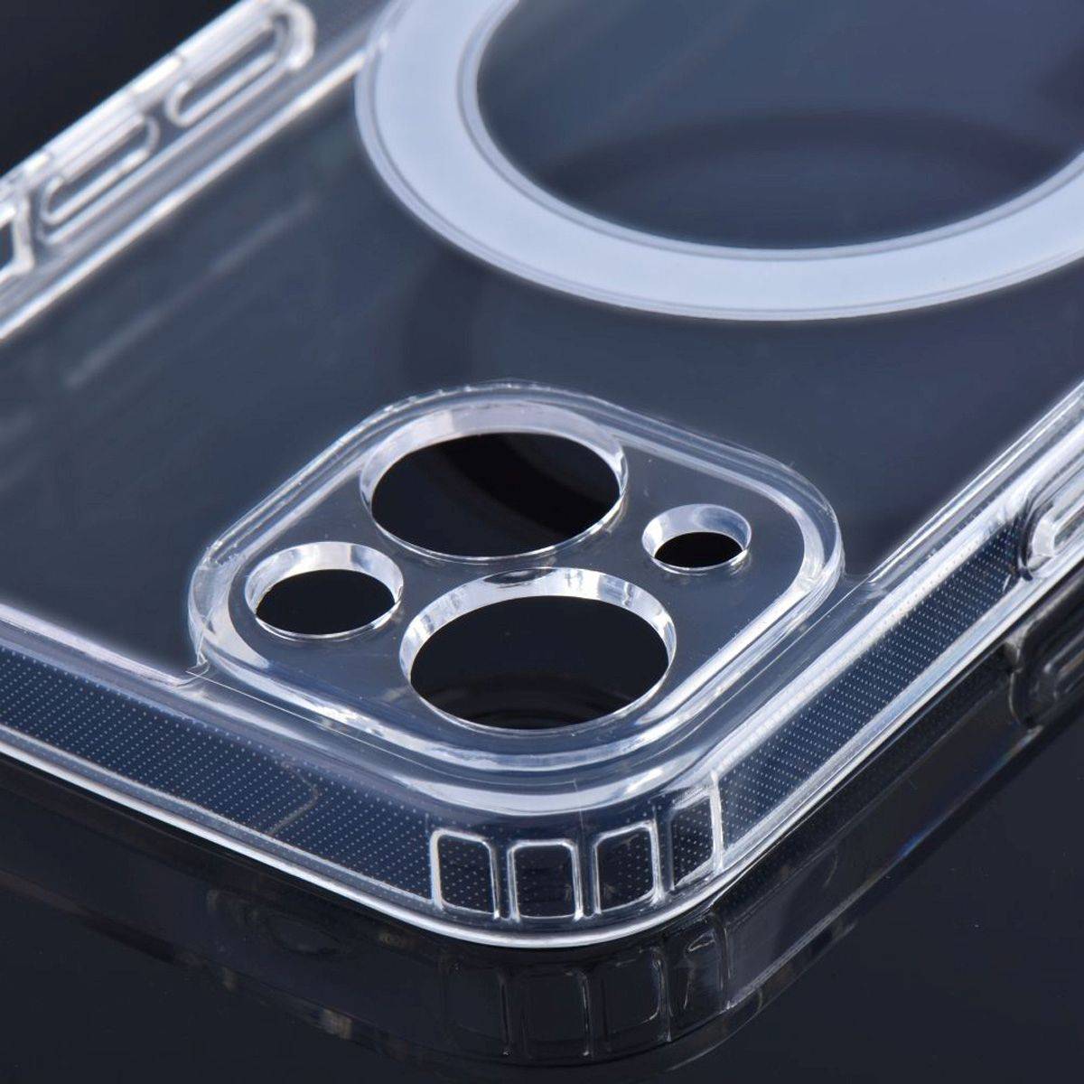 Transparentes Clear Handyhülle Bumper mit Magnetring für kabelloses Laden kompatibel mit iPhone 16e