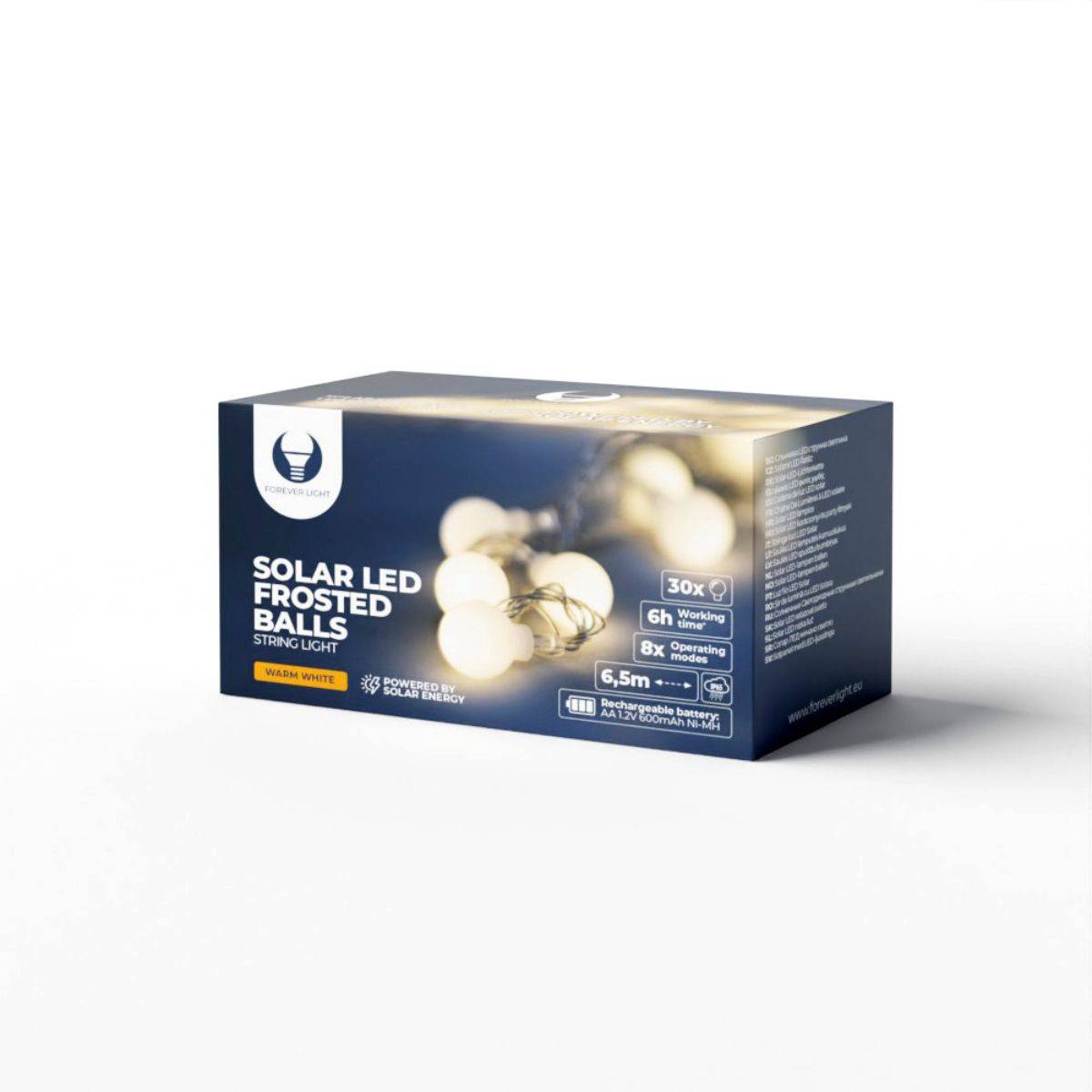 Solar LED Lichterkette 6,5?m 30 Kugeln warmweiß SFB61